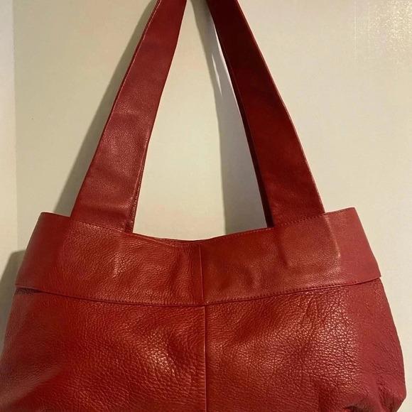 Fabrizio poker red leather satchel handbag - Picture 2 of 11